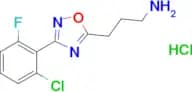 3-(3-(2-chloro-6-fluorophenyl)-1,2,4-oxadiazol-5-yl)propan-1-amine hydrochloride