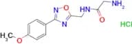 2-amino-N-((3-(4-methoxyphenyl)-1,2,4-oxadiazol-5-yl)methyl)acetamide hydrochloride