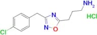 3-(3-(4-chlorobenzyl)-1,2,4-oxadiazol-5-yl)propan-1-amine hydrochloride