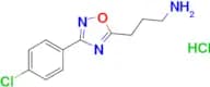 3-(3-(4-chlorophenyl)-1,2,4-oxadiazol-5-yl)propan-1-amine hydrochloride