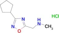 1-(3-cyclopentyl-1,2,4-oxadiazol-5-yl)-N-methylmethanamine hydrochloride