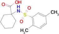 1-((2,5-dimethylphenyl)sulfonamido)cyclohexane-1-carboxylic acid