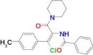 (Z)-N-(1-Chloro-3-oxo-3-(piperidin-1-yl)-1-(p-tolyl)prop-1-en-2-yl)benzamide