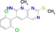 6-(2,6-DICHLOROPHENYL)-8-METHYL-2-(METHYLTHIO)PYRIDO[2,3-D]PYRIMIDIN-7(8H)-IMINE