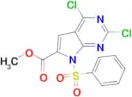 2,4-DICHLORO-7-(PHENYLSULFONYL)-7H-PYRROLO[2,3-D]PYRIMIDINE-6-CARBOXYLIC ACID METHYL ESTER