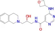 (S)-N-(3-(3,4-DIHYDROISOQUINOLIN-2(1H)-YL)-2-HYDROXYPROPYL)-6-(OXETAN-3-YLAMINO)PYRIMIDINE-4-CARBO…