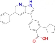 2-Cyclopentyl-4-(5-phenyl-1H-pyrrolo[2,3-b]pyridin-3-yl)benzoic acid
