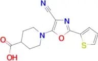 1-[4-Cyano-2-(2-thienyl)-1,3-oxazol-5-yl]piperidine-4-carboxylic acid