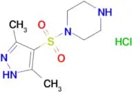 1-((3,5-dimethyl-1H-pyrazol-4-yl)sulfonyl)piperazine hydrochloride