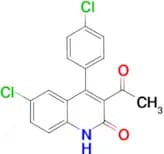 3-acetyl-6-chloro-4-(4-chlorophenyl)quinolin-2(1H)-one