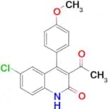 3-acetyl-6-chloro-4-(4-methoxyphenyl)quinolin-2(1H)-one