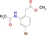 methyl 2-(2-acetamido-4-bromophenyl)acetate
