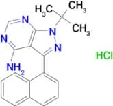 1-tert-butyl-3-(naphthalen-1-yl)-1H-pyrazolo[3,4-d]pyrimidin-4-amine hydrochloride