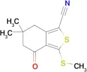 6,6-DIMETHYL-3-(METHYLTHIO)-4-OXO-4,5,6,7-TETRAHYDROBENZO[C]THIOPHENE-1-CARBONITRILE