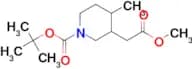 TERT-BUTYL 3-(2-METHOXY-2-OXOETHYL)-4-METHYLPIPERIDINE-1-CARBOXYLATE