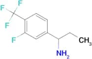 1-[3-FLUORO-4-(TRIFLUOROMETHYL)PHENYL]PROPYLAMINE