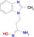 (E)-N’-hydroxy-3-(2-methyl-1H-1,3-benzodiazol-1-yl)propanimidamide