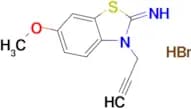 6-methoxy-3-(prop-2-yn-1-yl)benzo[d]thiazol-2(3H)-imine hydrobromide