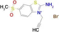 2-amino-6-(methylsulfonyl)-3-(prop-2-yn-1-yl)benzo[d]thiazol-3-ium bromide