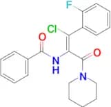 (Z)-N-(1-Chloro-1-(2-fluorophenyl)-3-oxo-3-(piperidin-1-yl)prop-1-en-2-yl)benzamide