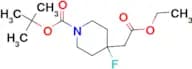 tert-butyl 4-(2-ethoxy-2-oxoethyl)-4-fluoropiperidine-1-carboxylate