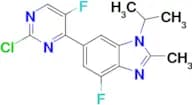 6-(2-Chloro-5-fluoropyrimidin-4-yl)-4-fluoro-1-isopropyl-2-methyl-1H-benzo[d]imidazole