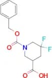 1-[(benzyloxy)carbonyl]-5,5-difluoropiperidine-3-carboxylic acid