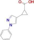 2-(1-phenyl-1H-pyrazol-4-yl)cyclopropane-1-carboxylic acid