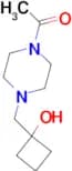 1-{4-[(1-hydroxycyclobutyl)methyl]piperazin-1-yl}ethan-1-one