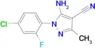 5-Amino-1-(4-chloro-2-fluoro-phenyl)-3-methyl-1H-pyrazole-4-carbonitrile