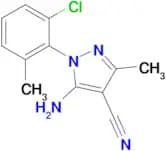 5-Amino-1-(2-chloro-6-methyl-phenyl)-3-methyl-1H-pyrazole-4-carbonitrile