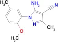 5-Amino-1-(2-methoxy-5-methyl-phenyl)-3-methyl-1H-pyrazole-4-carbonitrile