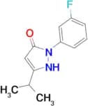 1-(3-fluorophenyl)-3-(propan-2-yl)-4,5-dihydro-1H-pyrazol-5-one