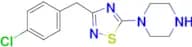 1-{3-[(4-chlorophenyl)methyl]-1,2,4-thiadiazol-5-yl}piperazine