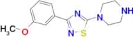 1-[3-(3-methoxyphenyl)-1,2,4-thiadiazol-5-yl]piperazine