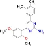 4-(2,5-dimethoxyphenyl)-6-(3,4-dimethylphenyl)pyrimidin-2-amine