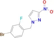 1-[(4-bromo-2-fluorophenyl)methyl]-3-nitro-1H-pyrazole