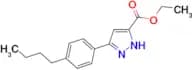 ethyl 5-(4-butylphenyl)-1H-pyrazole-3-carboxylate