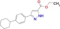 Ethyl 5-(4-cyclohexylphenyl)-1H-pyrazole-3-carboxylate
