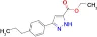 ethyl 5-(4-propylphenyl)-1H-pyrazole-3-carboxylate