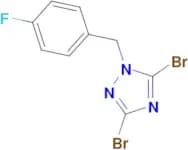 3,5-dibromo-1-[(4-fluorophenyl)methyl]-1H-1,2,4-triazole