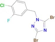 3,5-dibromo-1-[(4-chloro-3-fluorophenyl)methyl]-1H-1,2,4-triazole
