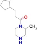 3-cyclopentyl-1-(2-methylpiperazin-1-yl)propan-1-one