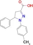 1-(4-methylphenyl)-5-phenyl-4,5-dihydro-1H-pyrazole-3-carboxylic acid