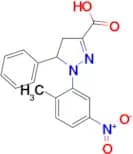 1-(2-methyl-5-nitrophenyl)-5-phenyl-4,5-dihydro-1H-pyrazole-3-carboxylic acid