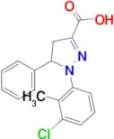 1-(3-chloro-2-methylphenyl)-5-phenyl-4,5-dihydro-1H-pyrazole-3-carboxylic acid
