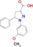 1-(3-methoxyphenyl)-5-phenyl-4,5-dihydro-1H-pyrazole-3-carboxylic acid