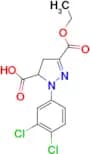 1-(3,4-dichlorophenyl)-3-(ethoxycarbonyl)-4,5-dihydro-1H-pyrazole-5-carboxylic acid