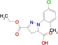 1-(5-chloro-2-methylphenyl)-3-(ethoxycarbonyl)-4,5-dihydro-1H-pyrazole-5-carboxylic acid