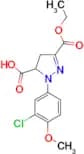 1-(3-chloro-4-methoxyphenyl)-3-(ethoxycarbonyl)-4,5-dihydro-1H-pyrazole-5-carboxylic acid